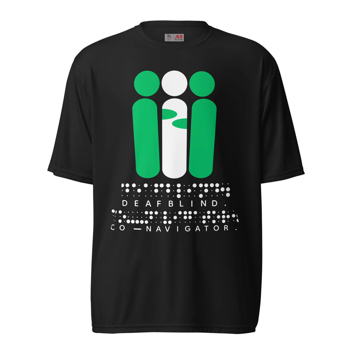 DeafBlind Co-Navigator Unisex Performance T-Shirt