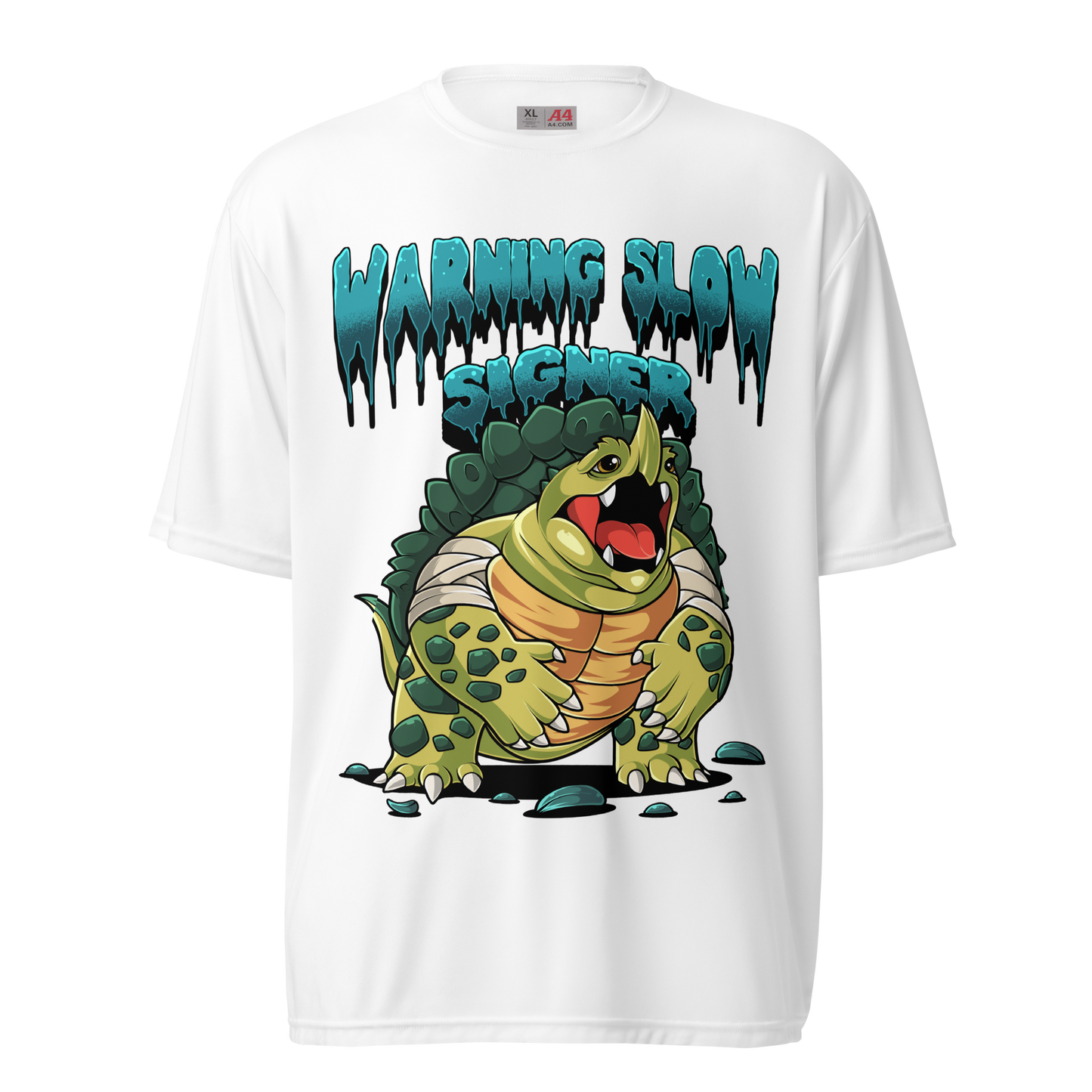 Warning Slow Signer Unisex Performance T-Shirt