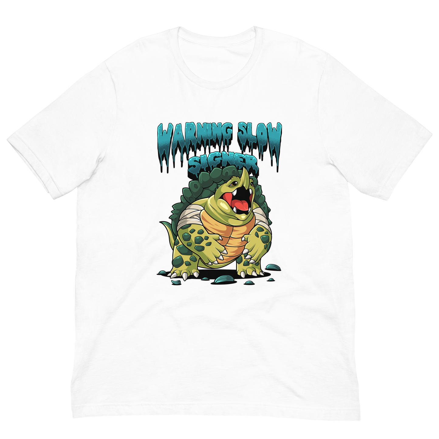 Warning Slow Signer Turtle Unisex T-Shirt