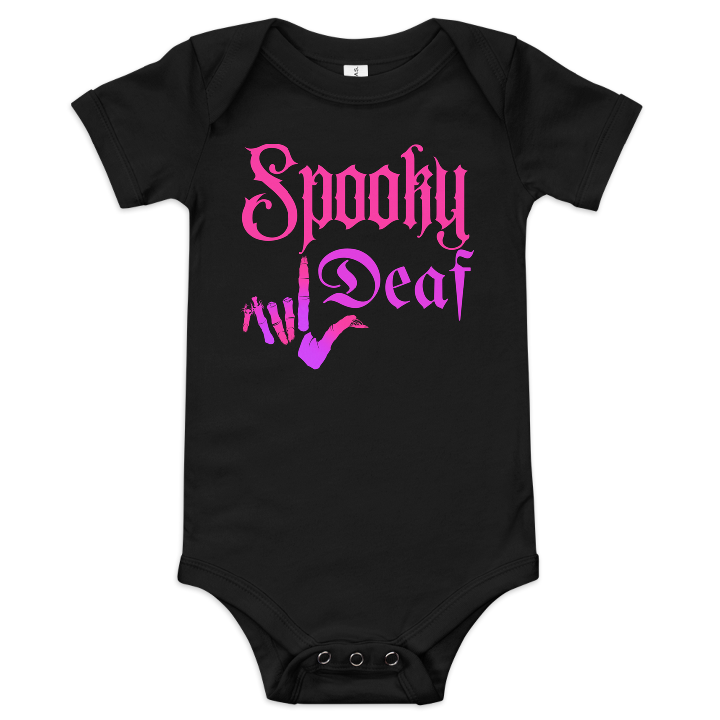 Spooky Deaf Baby Short Sleeve One Piece