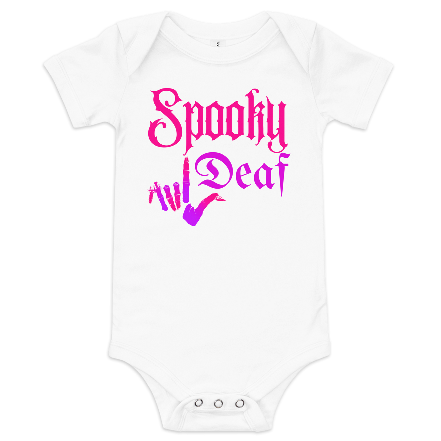 Spooky Deaf Baby Short Sleeve One Piece