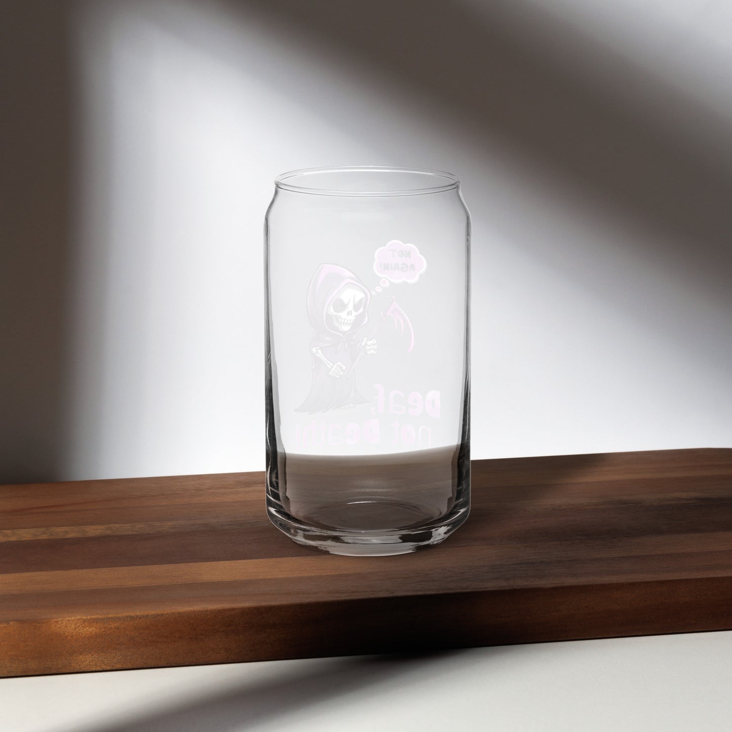 Deaf Not Death Can-Shaped Glass