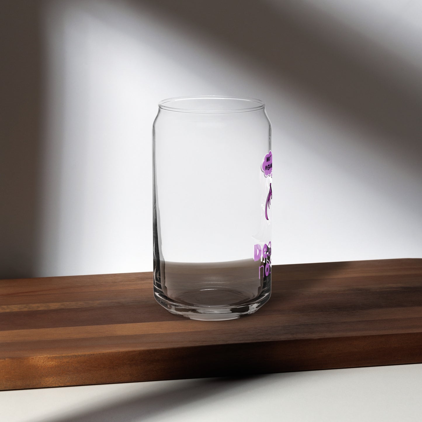 Deaf Not Death Can-Shaped Glass