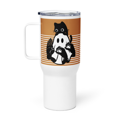 Boo! Travel mug with a handle