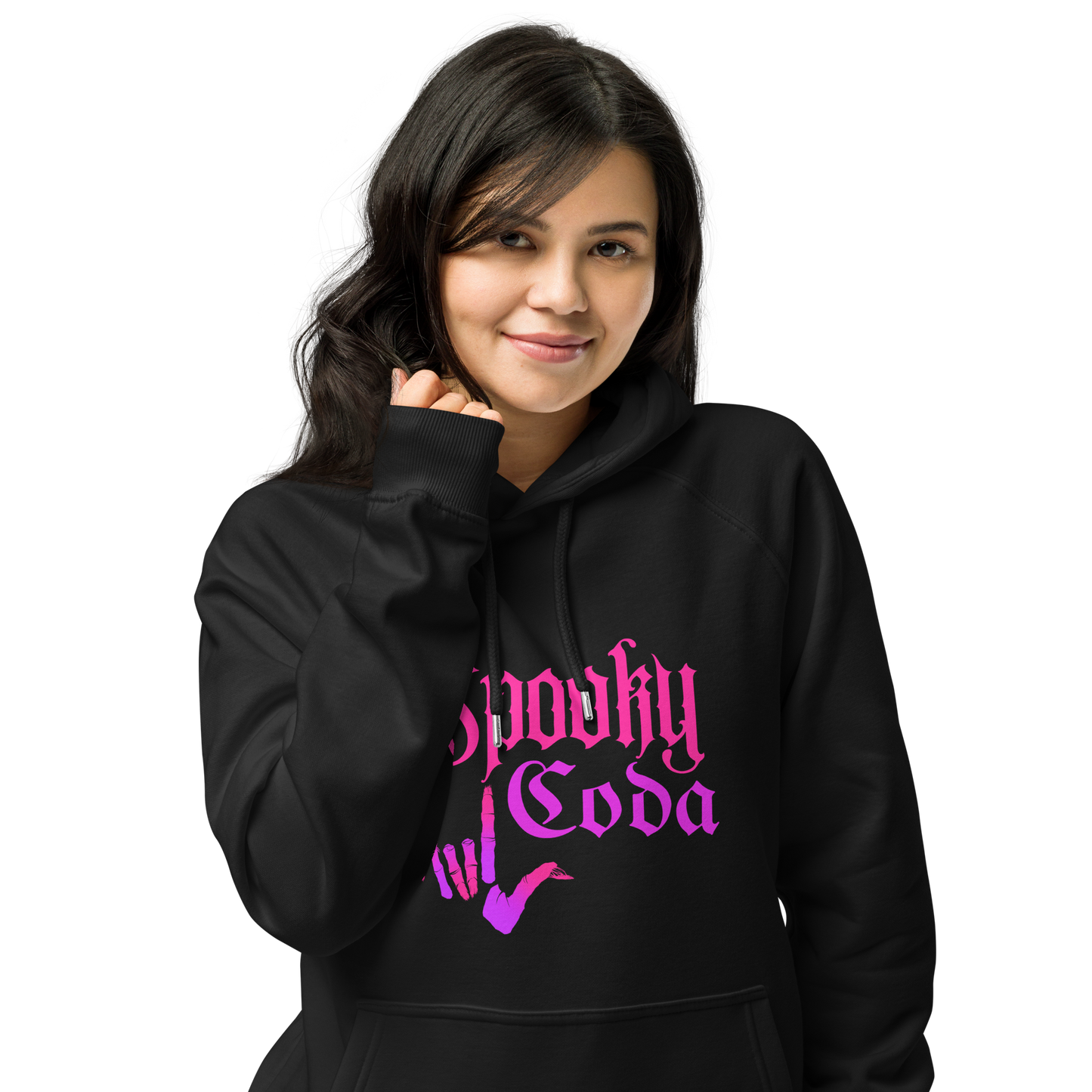 Spooky Coda Unisex Eco Raglan Hoodie