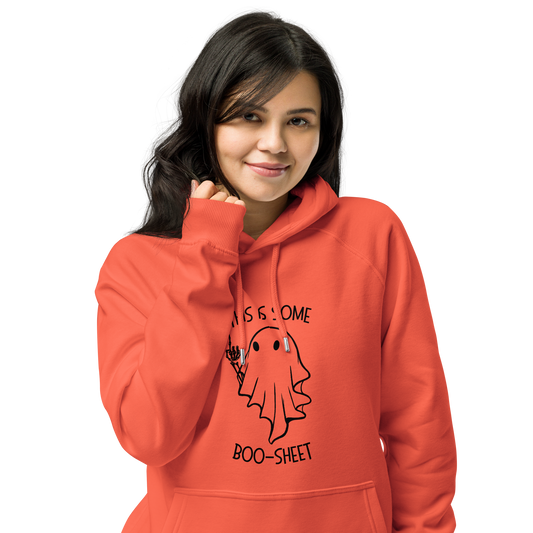 This Is Some Boo-Sheet! Unisex Eco Raglan Hoodie