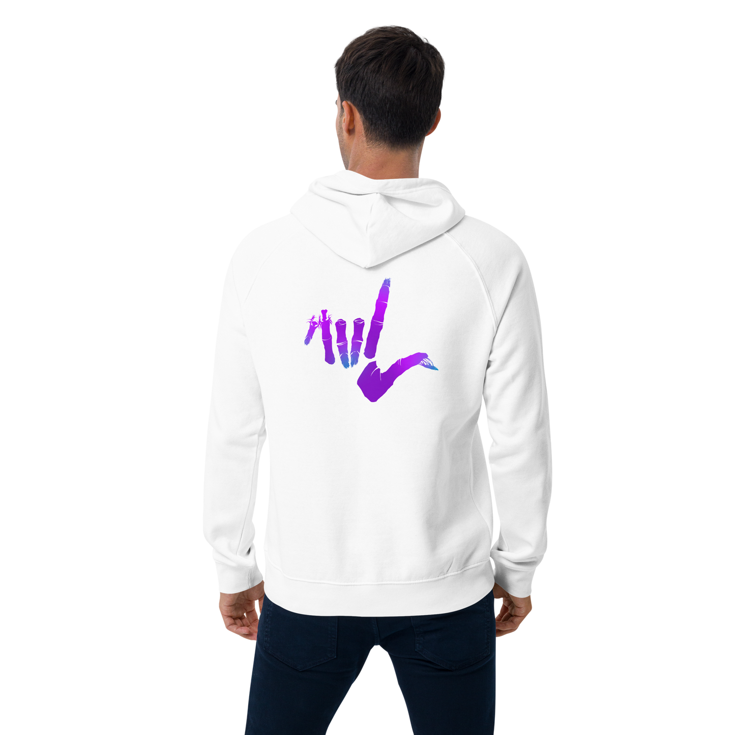 Walking Deaf Unisex Eco Raglan Hoodie