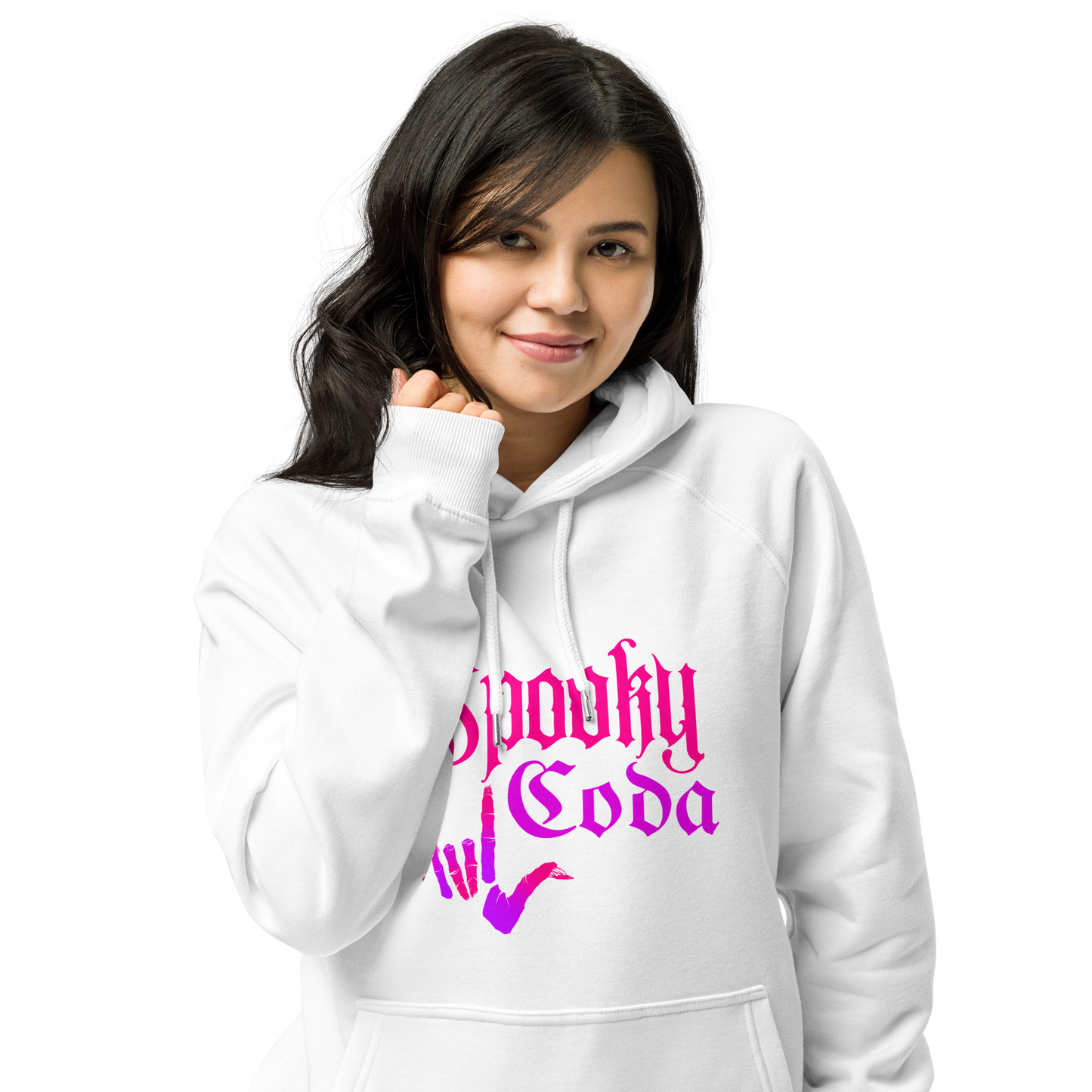 Spooky Coda Unisex Eco Raglan Hoodie