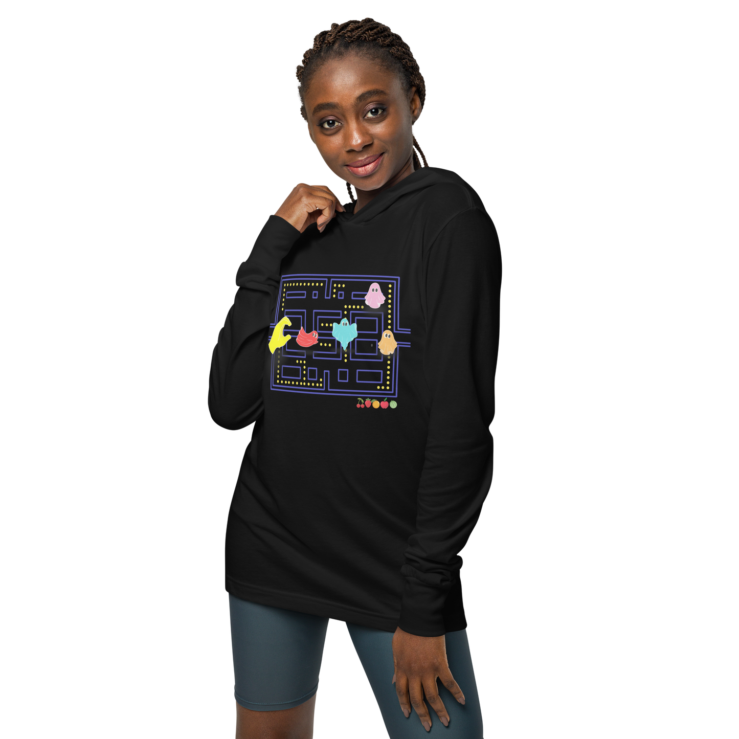 Pac-Man Hooded Long-Sleeve Tee