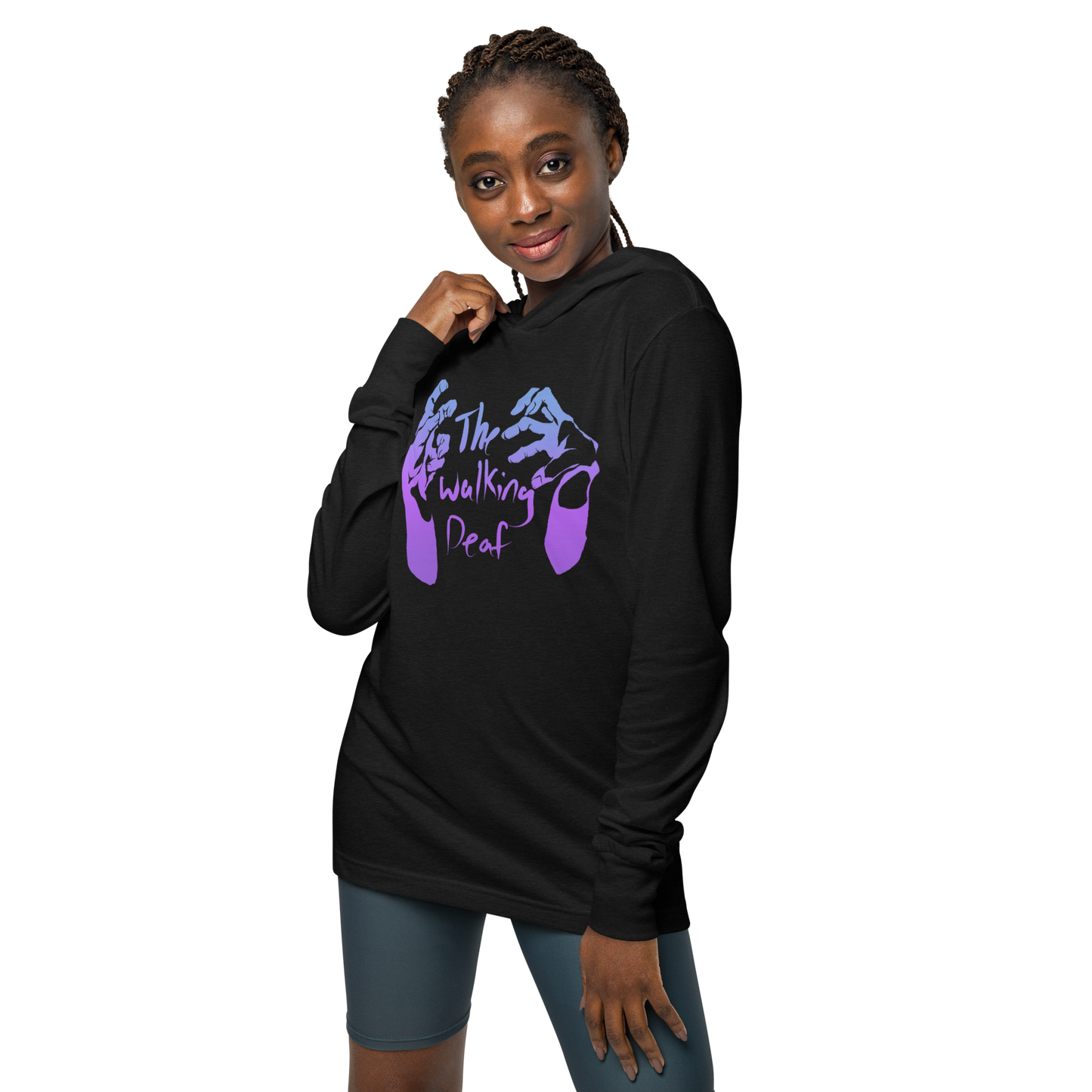 Walking Deaf Hooded Long-Sleeve Tee