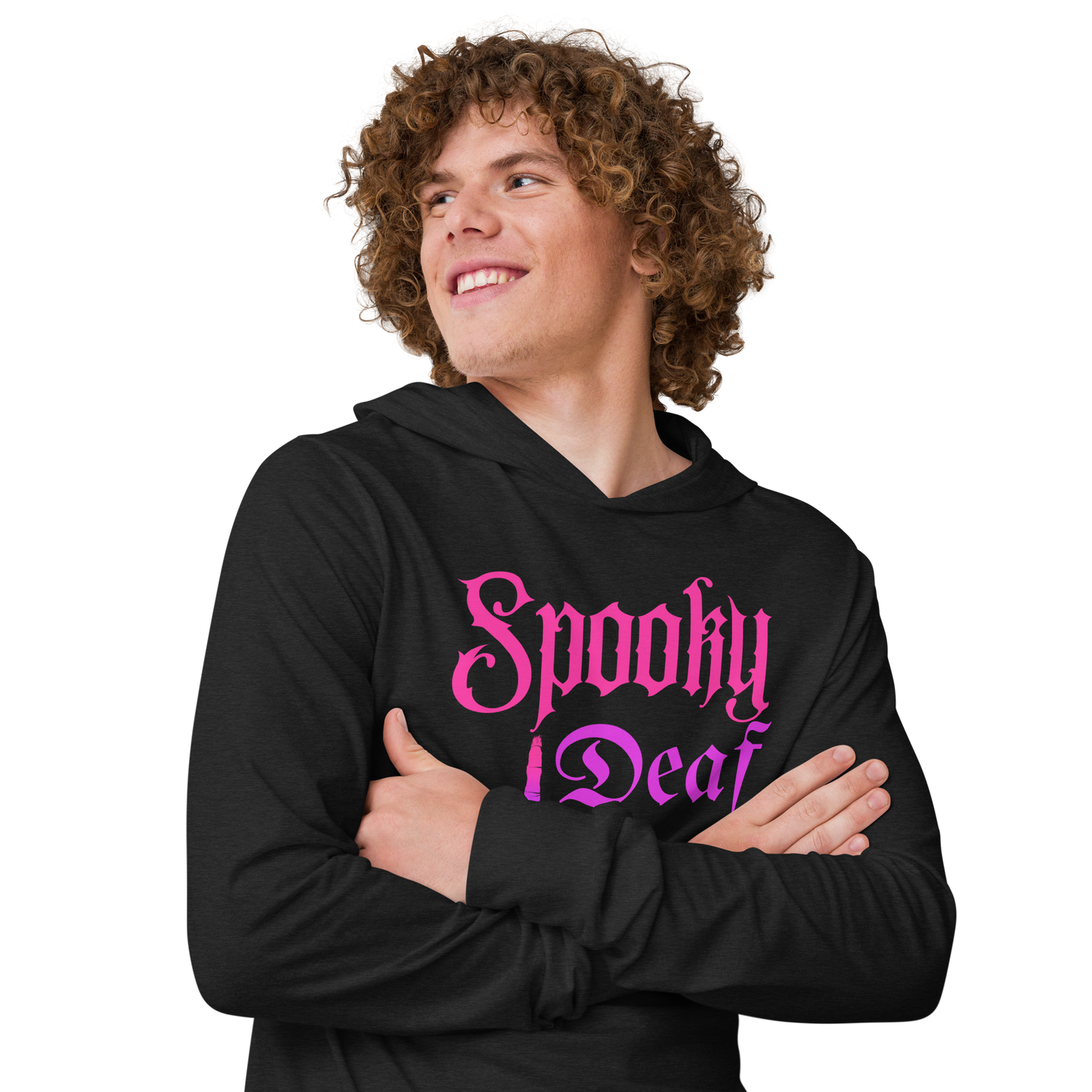 Spooky Deaf Hooded Long-Sleeve Tee