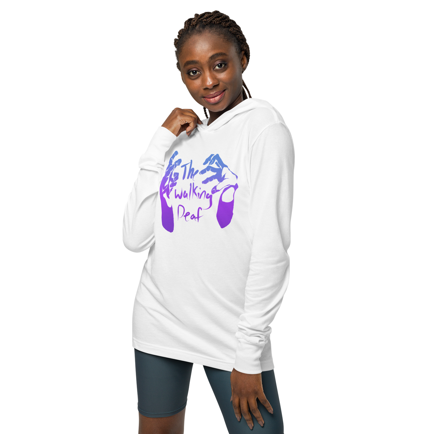 Walking Deaf Hooded Long-Sleeve Tee