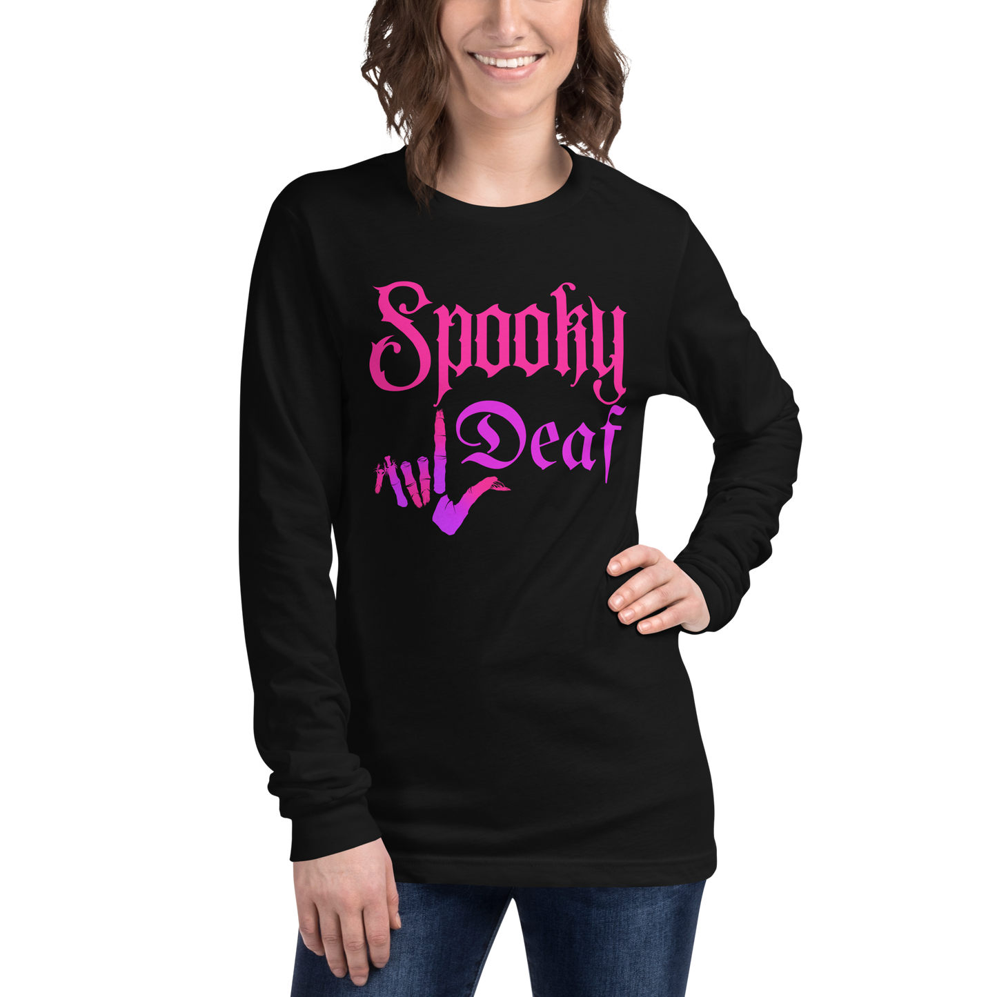 Spooky Deaf Unisex Long Sleeve Tee