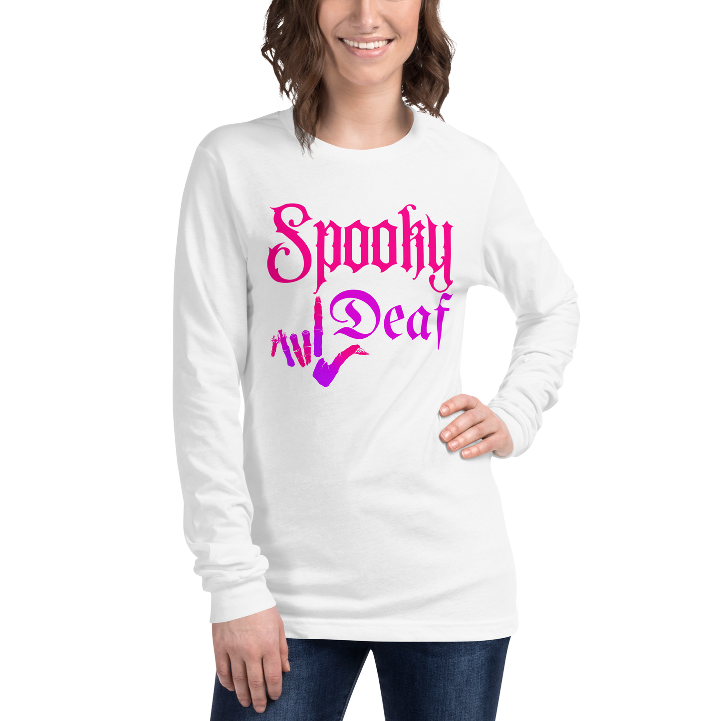 Spooky Deaf Unisex Long Sleeve Tee