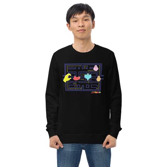 Pac-Man Unisex Organic Sweatshirt