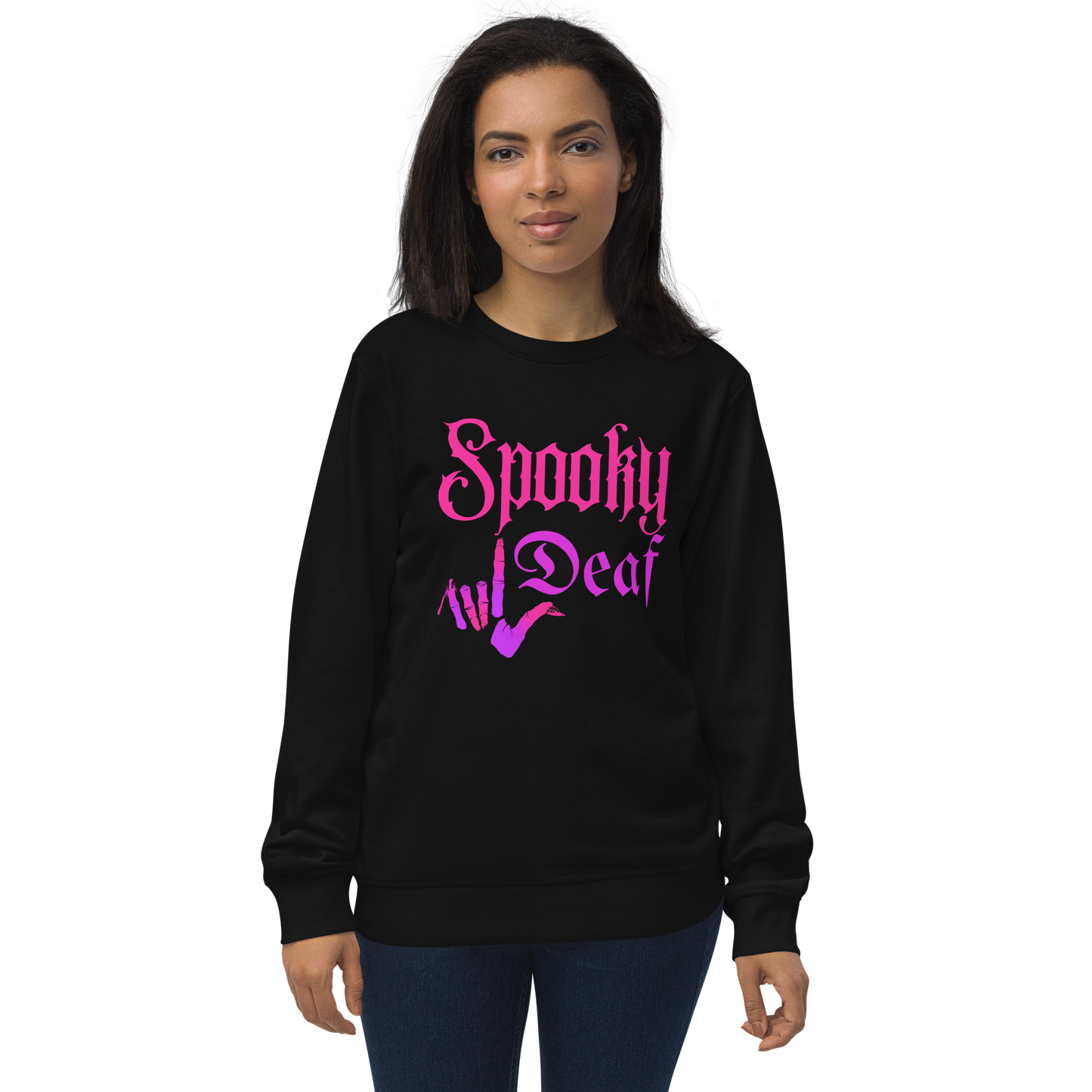 Spooky Deaf Unisex Organic Sweatshirt