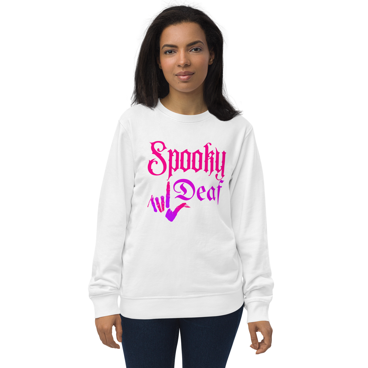 Spooky Deaf Unisex Organic Sweatshirt