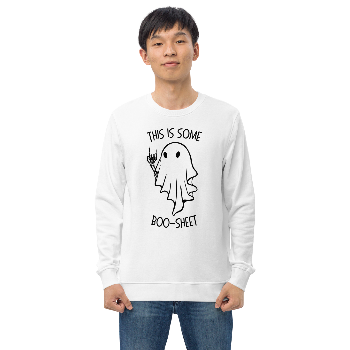 This Is Some Boo-Sheet! Unisex Organic Sweatshirt