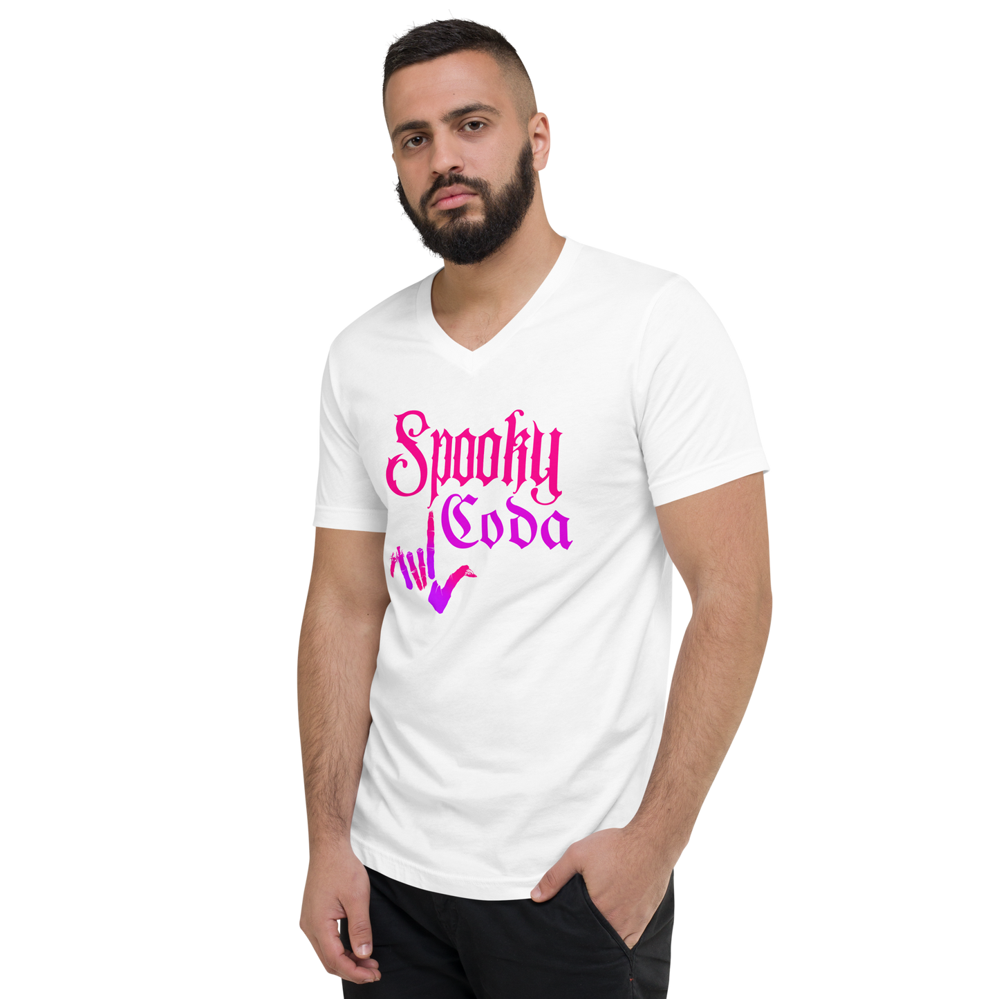 Spooky Coda Unisex Short Sleeve V-Neck T-Shirt