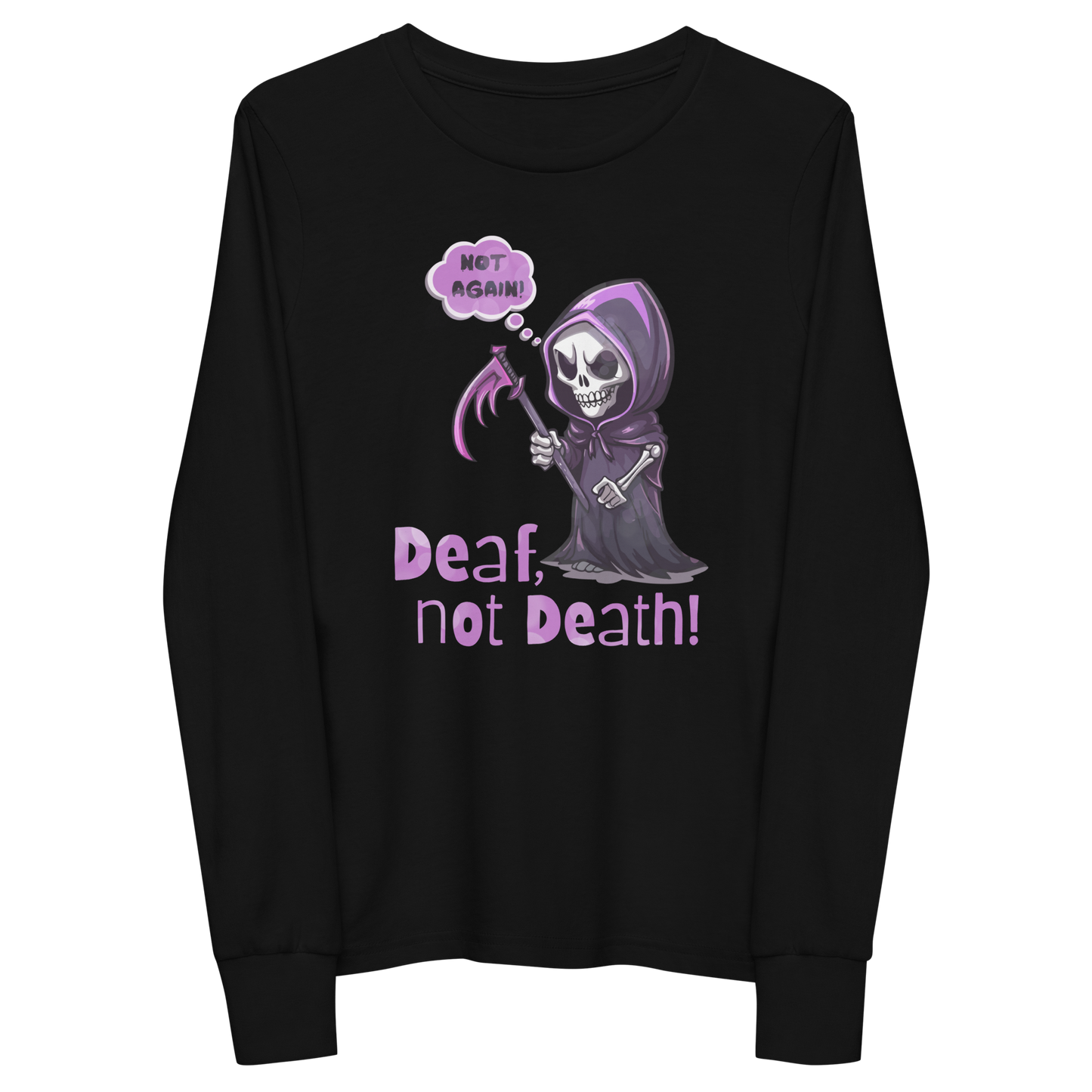 Deaf Not Death! Youth Long Sleeve Tee