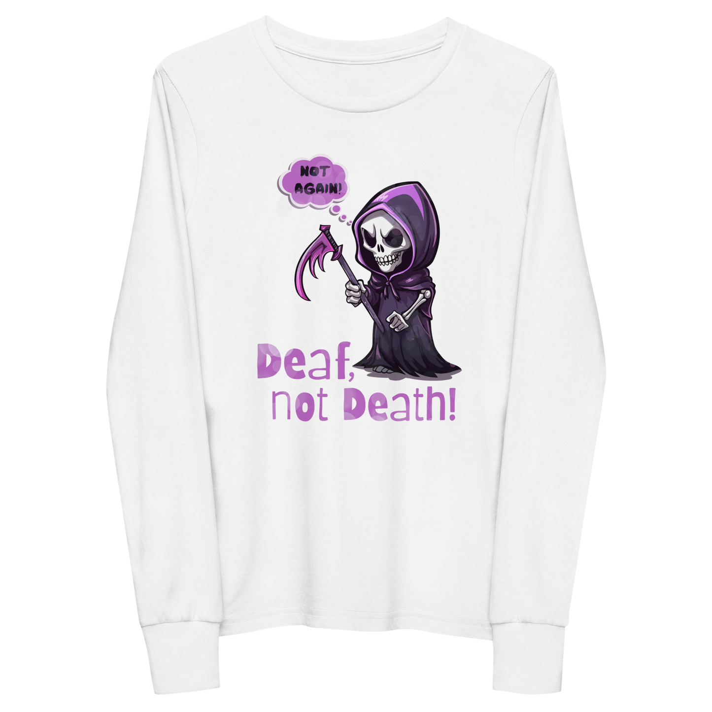 Deaf Not Death! Youth Long Sleeve Tee