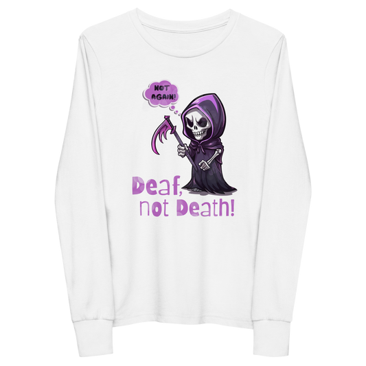 Deaf Not Death! Youth Long Sleeve Tee